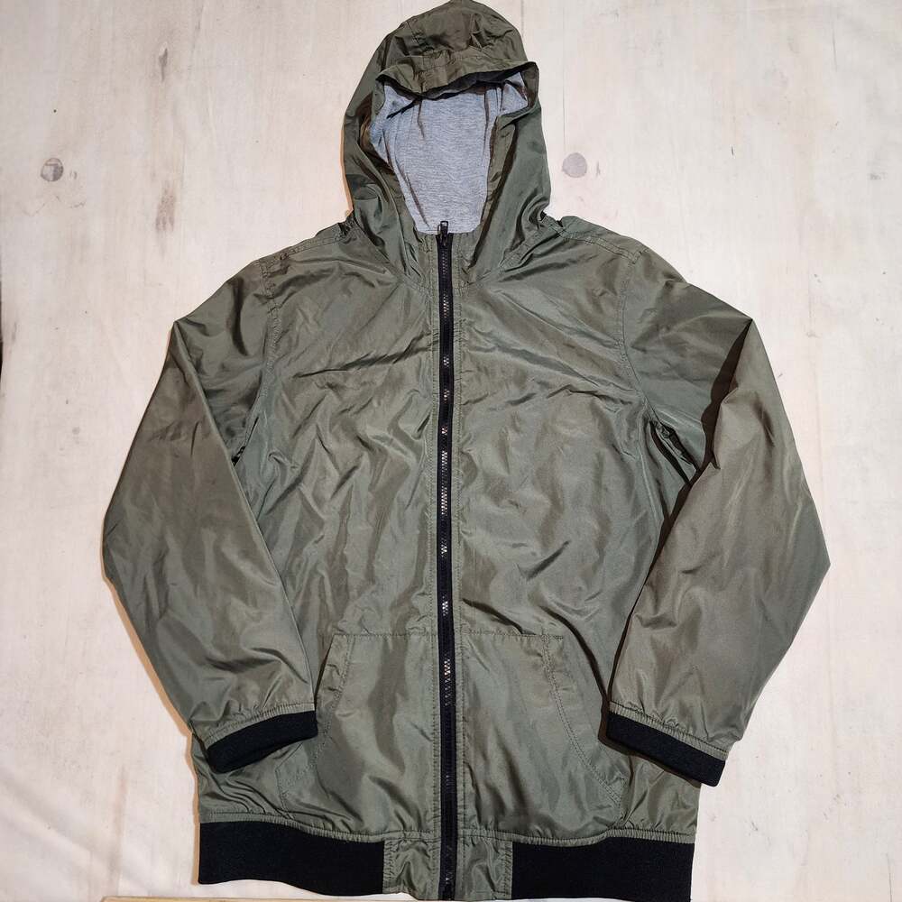 Old Navy Boys Uniform Windbreaker Jacket XXL 18 Green Grazing Grass Lightweight
